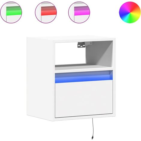 Maison Exclusive - TV-Wandschränke mit LED-Beleuchtung 2 Stk. Wei