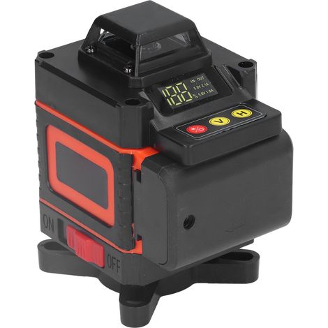 Niveau laser 16 lignes 4D à mise à niveau automatique, télécommande, affichage numérique, prise UE 110-240 V, orange (1/5)