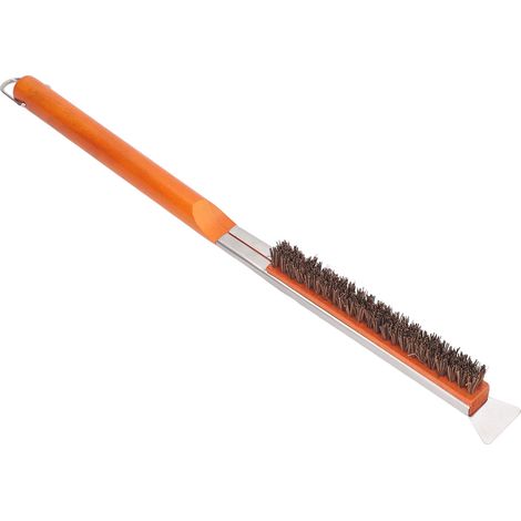Brosse de nettoyage pour four à pizza de 53 cm (21 pouces) avec grattoir et anneau de suspension pour éliminer les résidus alimentaires tenaces. (1/5)