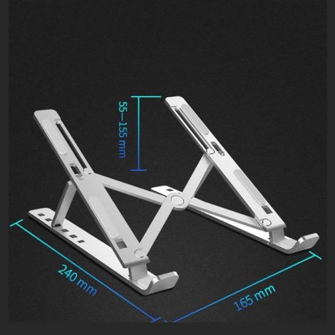 Support Tablette Portable Ventilé en Aluminium Réglable Ergonomique Léger pour MacBook Air Pro, Dell,Lenovo, HP, iPad jusqu'à 16” (1/4)