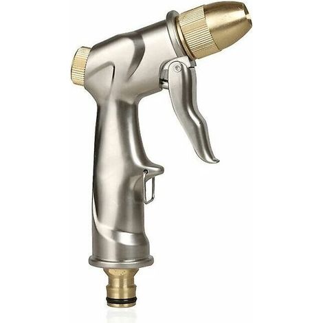 royaluxe -Puissant bouton de contrôle de débit facile pistolet d'arrosage en métal pulvérisat de jardin professionnel à haute pression pour l'arrosage de la cour de lavage de voiture (1/5)