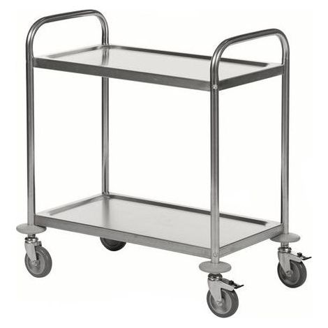 [JAMAIS UTILISÉ] Chariot Desserte Inox KONGAMEK avec 2 Plateaux Charge 100kg - KM60350