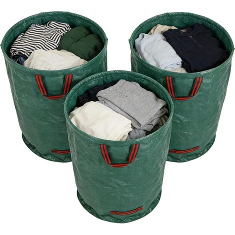 3 Stück recycelbar Laubbeutel mit verstärkten Griffen für (1/5)