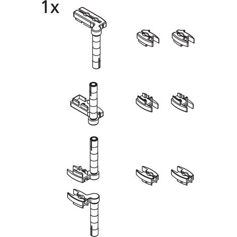 Kermi Gelenke Set für Faltwand 2-flügelig, EBV2001, Weiß, 2533865