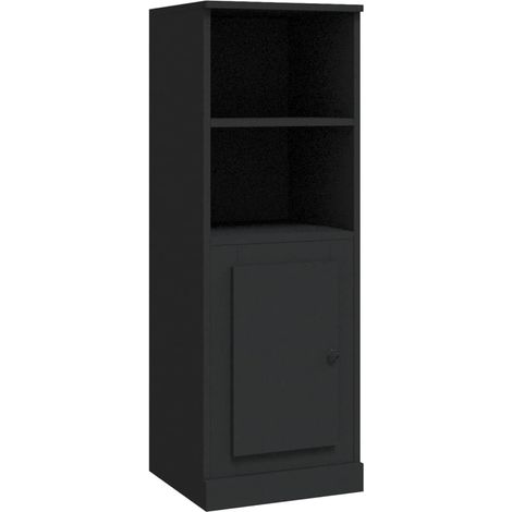 Credenza buffet cassettiera mobile contenitore organizer cucina soggiorno soggiorno alto 36 x 35,5 x 103,5 cm multistrato nero 020034912