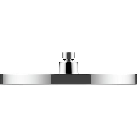 WENKO Tête de douche effet pluie Softwater, pommeau de douche italienne avec micro gouttelettes fines et apaisantes, 416 buses intégrées, embout standard 1/2", Plastique ø26 cm, chromé - noir (1/5)
