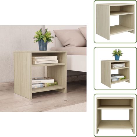 Nachttisch Sonoma Eiche 40x30x40 cm Holzwerkstoff - Nachtisch - Nachttisch - Beistelltisch - Möbel - Wohnraum