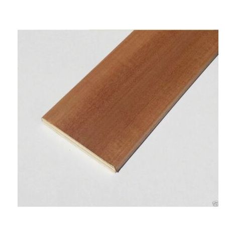 Coprifilo mostrina mogano piatta impiallacciata mm 70 x 10 x 2250 / 3000 dimensione disponibile: mm 70 x 10 x 3000
