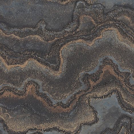Grafik Tapete Profhome 396594 heißgeprägte Vliestapete strukturiert in Marmoroptik und Metallic Effekt schwarz gold 5,33 m2