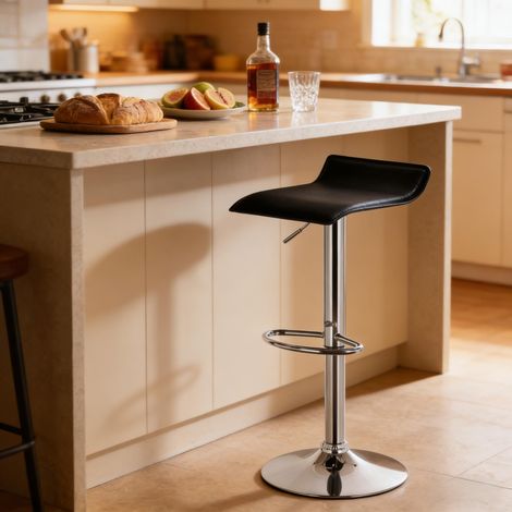 Chaise de Bureau Pivotante, Chaise de Café Design, Siège de Petit-Déjeuner, Fauteuil de Table (Un Tabouret de Bar Inclus) (1/5)