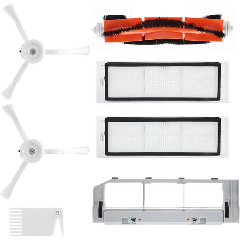 7 pièces de rechange pour robot aspirateur Xiaomi MIJIA : kit balais principaux et filtres, accessoires de nettoyage compatibles (1/5)
