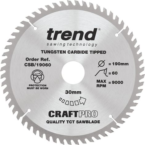 TREND CRAFT SAW BLADE 190 X 60T X 30 (1/3)