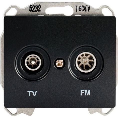 SIEMENS DELTA IRIS PRISE TV FM ANTHRACITE SIE268270 (1/3)