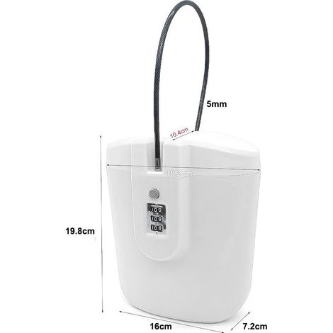 Strandsafe – Tragbarer Safe mit digitalem Code – Diebstahlsicherung für Handy und Kette – Mini-Zahlenschloss (1/5)