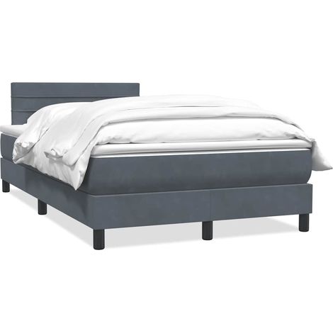 Maison Exclusive - Boxspringbett mit Matratze Dunkelgrau 120x220