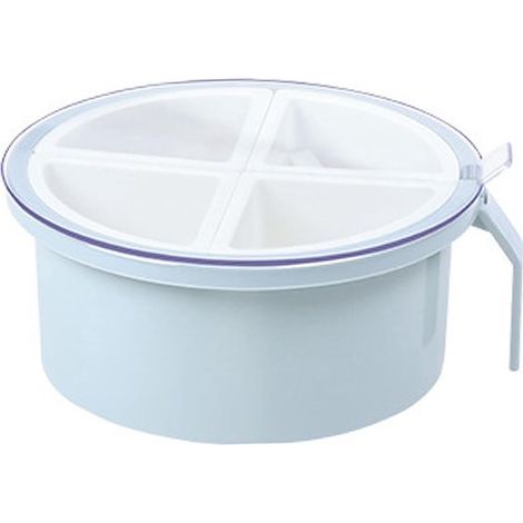 Barattolo per spezie con 4 scomparti, contenitore in plastica per spezie in cucina, campeggio e ristoranti, set di barattoli per spezie blu-grigio per una facile conservazione (1/5)