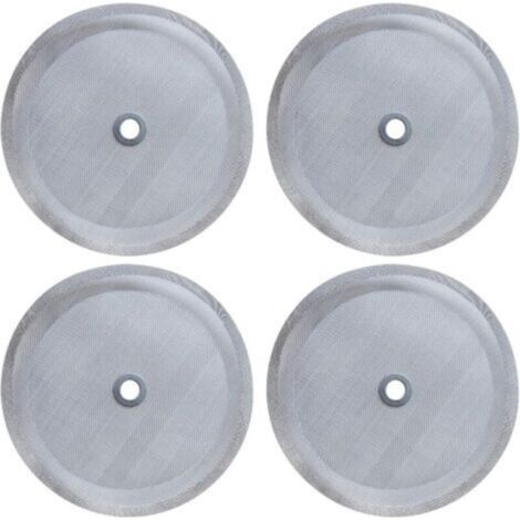 Lot de 4 filtres de rechange pour cafetière à piston Bodum, réutilisables en acier inoxydable 304, 4 pouces