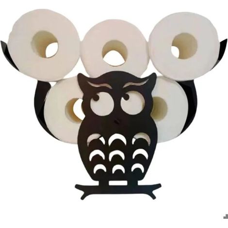 Porte-papier toilette en fer forgé, motif animal, style rustique (1/5)