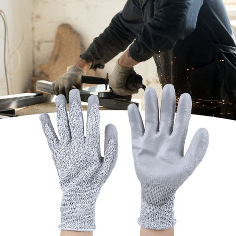 Gants de protection résistants aux coupures, imperméables à l'huile et revêtus de PU HPPE pour l'usine de machines à bois (1/5)