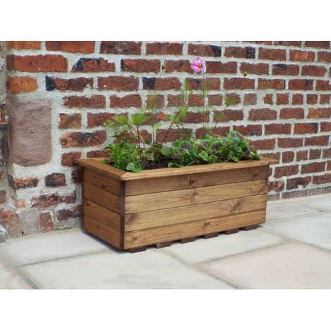 Charles Taylor Wooden Large Trough Planter Flower Shrub Tree Pot (1/3)