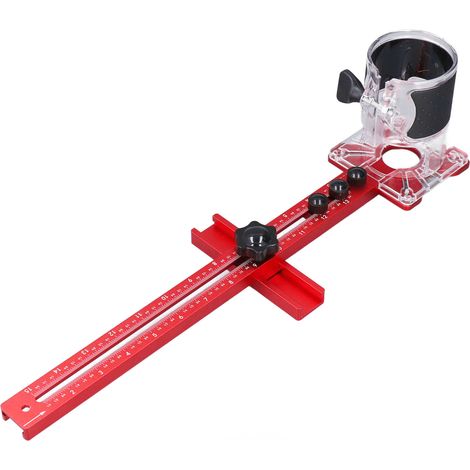 Gabarit de fraisage pour rainureuse 4 en 1, outil de menuiserie réglable, pour quincaillerie d'ébénisterie, guide de découpe circulaire, longueur 445 mm (1/5)