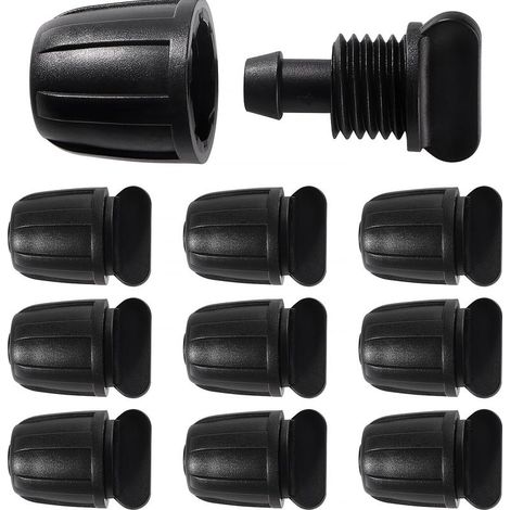 10 Pièces Raccords D'irrigation Goutte à Goutte pour Tubes 8/11 mm, Adaptateur Bouchons D'Irrigation Goutte, Raccords D'irrigation Droits, Connecteur de Tuyau D'irrigation