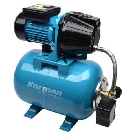 Surpresseur fonte 1100W 24L – Débit 4600L/h – Pression max 4,5 bar – Moteur monophasé avec disjoncteur thermique – Korman Garden (1/5)