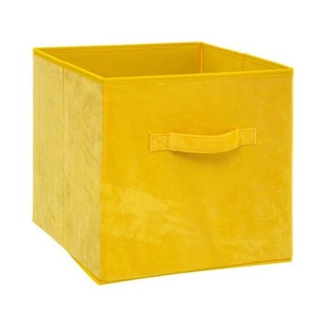 Contenitore 31x31 cm velluto giallo