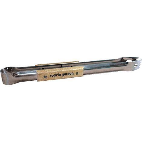 Cook-in-Garden Edelstahl- und FSC-Holzzange 37 cm