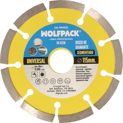 Disque diamant 115 mm. Travail général Segmenté Fritté (1/4)