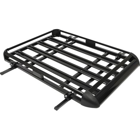 Portaequipajes universal de aluminio, 140 x 135 cm, cesta de techo ajustable para coche, 150 kg, para SUV