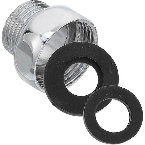 Adaptateur pour flexible de douche : raccord fileté 1/2 à 3/4 - Raccord de tuyau d'eau pour salle de bain et jardin - Conception anti-fuite pour la maison/l'hôtel (1/5)