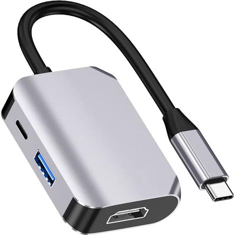 Adaptateur multiport USB-C vers HDMI 4K 30 Hz Convertisseur Type-C vers HDMI