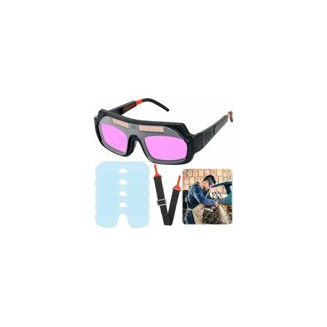 Lunettes de soudage, lunettes de soudage à gradation automatique solaire, lunettes de soudage réglables, accessoires de soudage, lunettes de soudage anti-reflets pour la protection du soudage (1/5)
