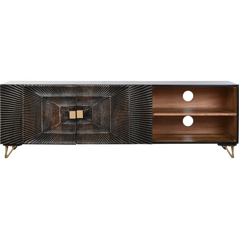 Mueble Tv Mango Metal 160X40X50 Mandala Negro (1/5)