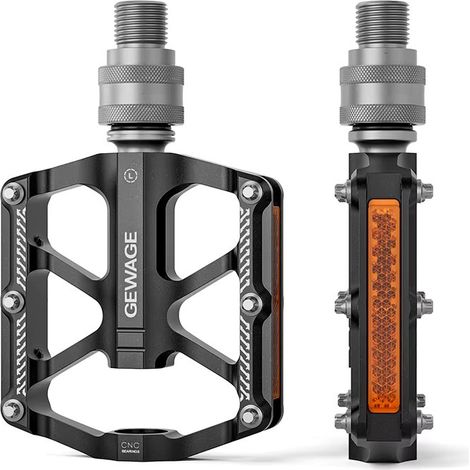 Pédales de vélo plates et légères avec roulements en aluminium et système de démontage rapide QR (1/5)