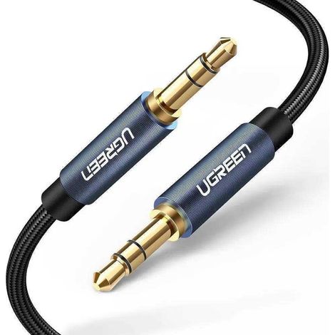 Cable con conector AUX UGREEN AV122 de 3,5 mm, 2 m (negro)
