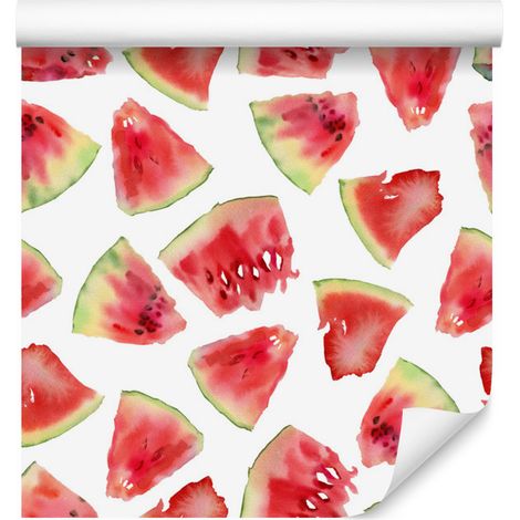 Papel pintado de frutas y sandías para salón y dormitorio, 50x1000 cm. (1/5)