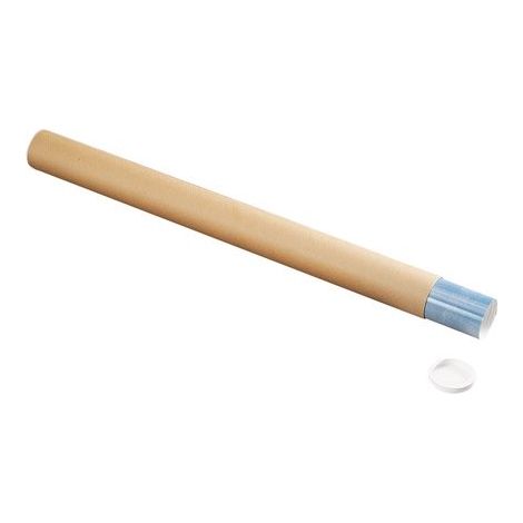 Tube rond en carton Ø 60 mm x L 64 cm - Boîte de 50 - Lot de 50 - Maxiburo