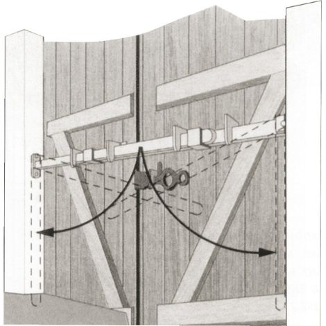 Barre de sécurité de volet N3 1m 40 1m60 – Acier laminé zingué blanc – Installation rapide sur bois ou métal – 4203 – Hercules