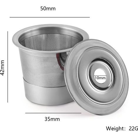 Wiederverwendbarer Kaffeekapselfilter für Keurig 1.0 Einzeltassen-Kaffeemaschine, universeller nachfüllbarer Filter, 1 Stück pro Packung.