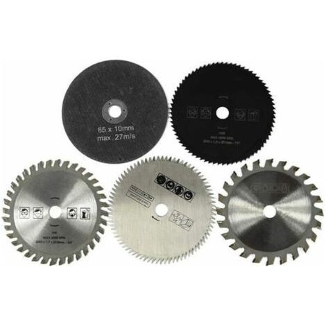 5 pièces/ensemble 85mm diamètre 10mm diamètre intérieur rotatif, petite lame de scie circulaire en alliage dur outils de coupe rotatifs (1/5)