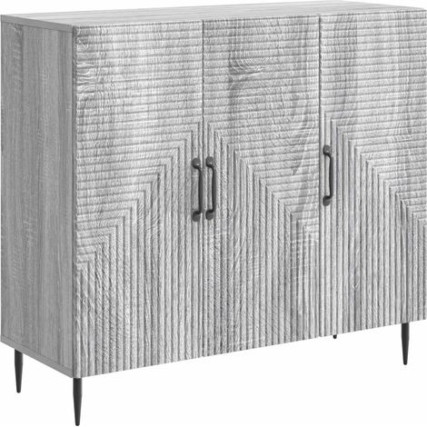 Sideboard Graues Sonoma 89 x 34,5 x 80 cm Holzwerkstoff vidaXL