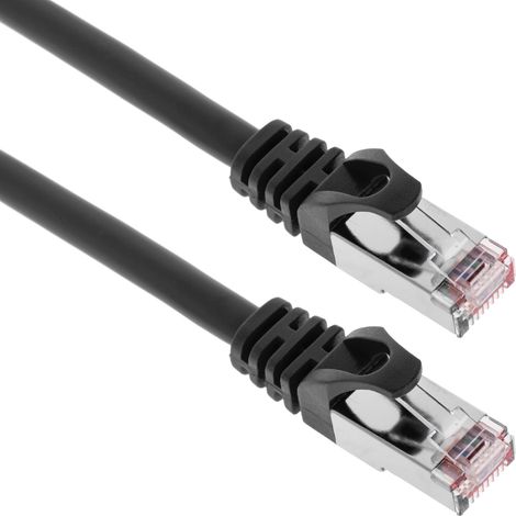 BeMatik - Câble réseau Ethernet FTP Cat.6a noir 1 m (1/5)