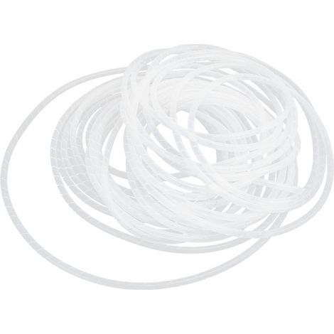Enrouleur de câble spiralé, gaine flexible, organisateur et support de câble, blanc, Φ6‑13 mètres (1/5)