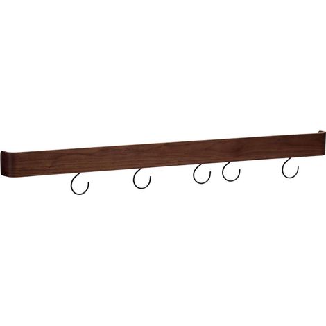 Protopia Dan-Form Wandregal mit Haken 9 Haken Furnier Walnuss.