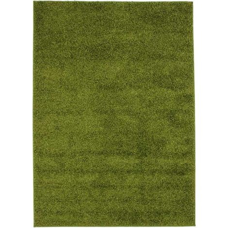 HOME SHAGGY - Tapis à poils long toucher laineux vert 160x230 (1/2)