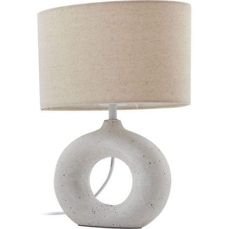 Beton Tischlampe "Kody" aus Beton, Textil für Wohnzimmer & Esszimmer von Lindby (1/5)
