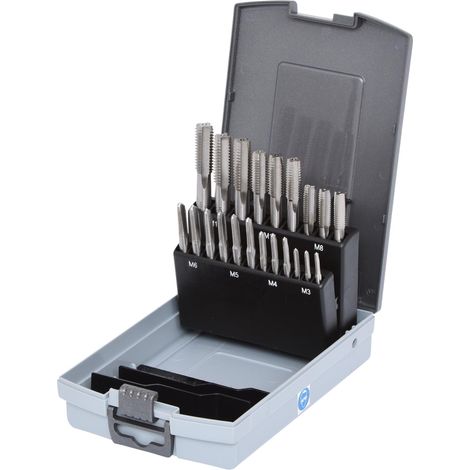 Ks Tools – Coffret de tarauds HSS 21 pcs – Acier rapide pour métaux jusqu'à 800 N/mm² – Non revêtus – Box PVC M3-M12 (1/5)