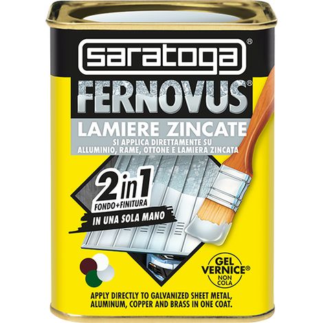Fernovus Saratoga Lamiere Zincate x alluminio, rame, ottone e lamiera 2in1 – 750ml – GRIGIO METAL (1/4)
